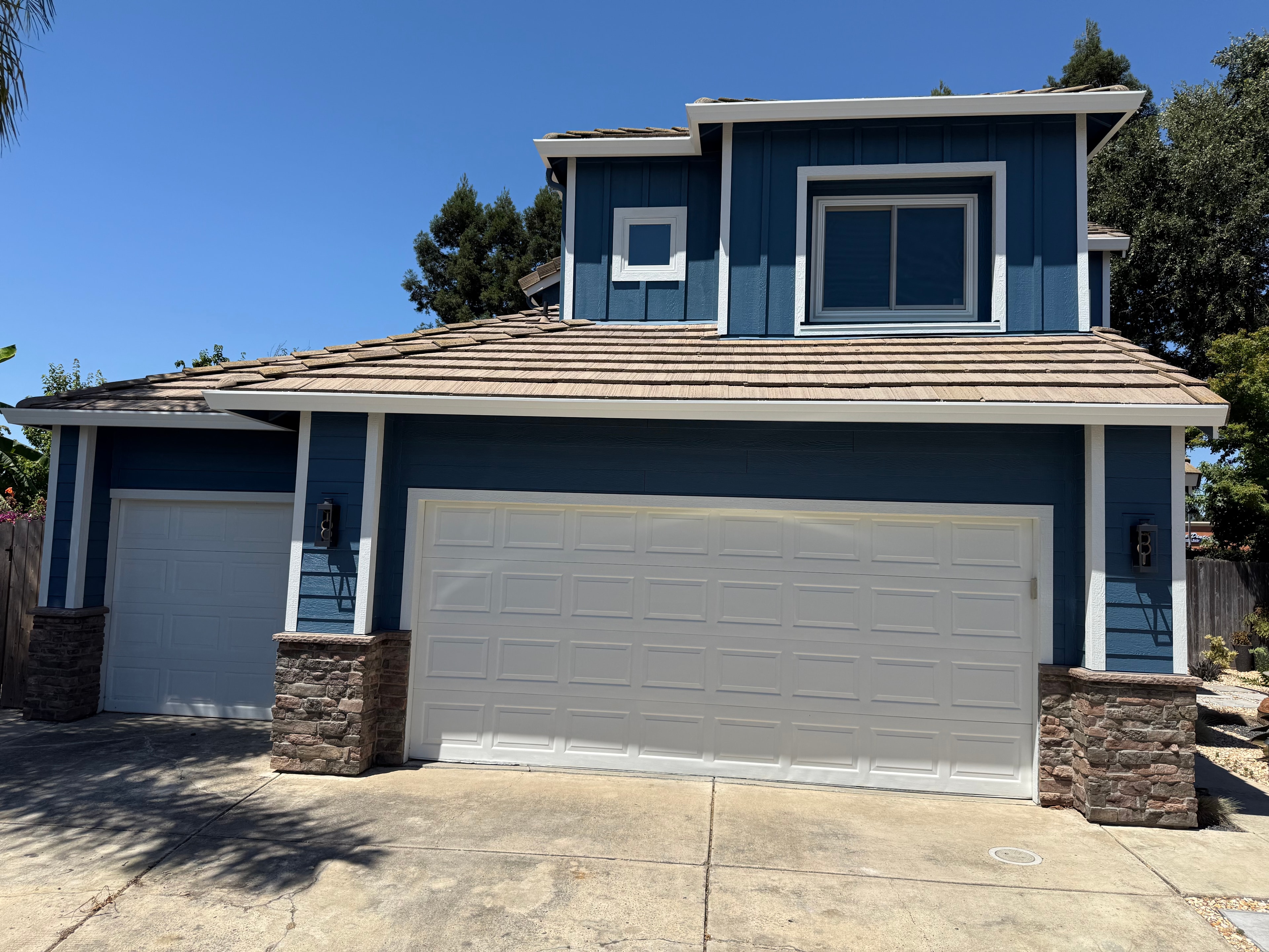 Blue Two-Story Home